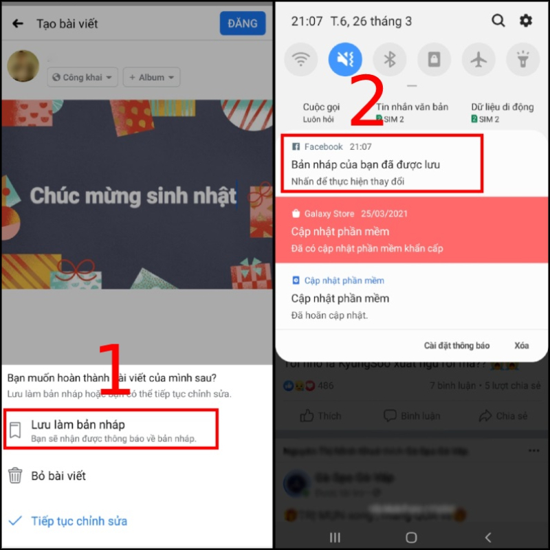Sau khi thực hiện, trên điện thoại sẽ hiển thị thông báo.
